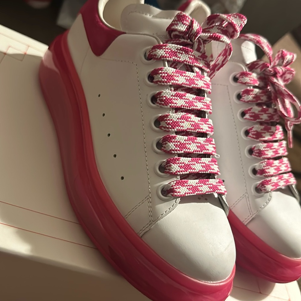 Pink and white Alexander McQueens